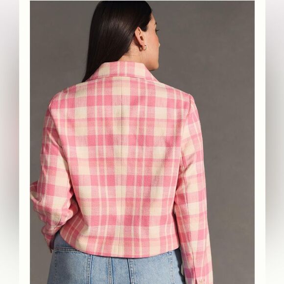Anthropologie Maeve Plaid Double Breasted Jacket NWT - Picture 4 of 13